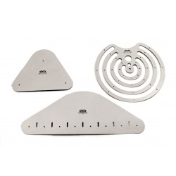 SET DE 3 ESTEQUES METAL POUR DECOR ARGILE
