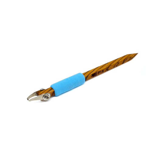 
  OUTIL DE SCULPTURE - P15 POINTE CARREE COURBEE 3 mm - FORME SQUARE TIP - Outils de Sculpture et  de Découpe - Cigale et Fourmi