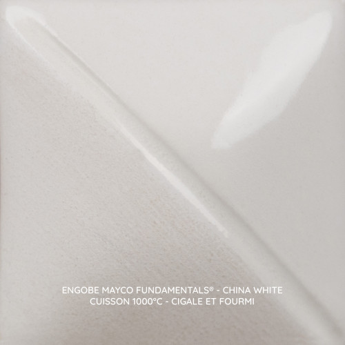 
  ENGOBE MAYCO FUNDAMENTALS - CHINA WHITE - 473 ml - Engobe liquide MAYCO FUNDAMENTALS® UNDERGLAZES 1000°C - 1280°C - Cigale et Fourmi