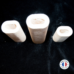 QUILLE OVALE HAUTEUR 150 mm - DIAMÈTRE 60 X 40 mm - ALCORIT 1350°C