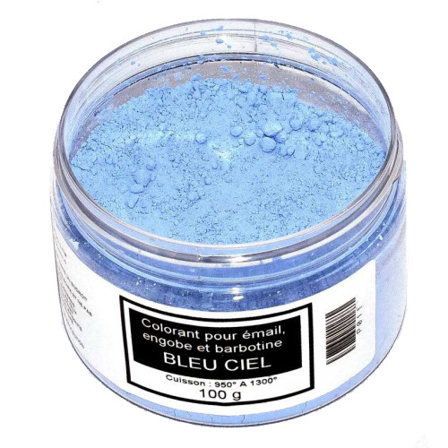 
  Colorant bleu ciel émaux & barbotine - 100g - colorant de masse ceramique - Cigale et Fourmi
  