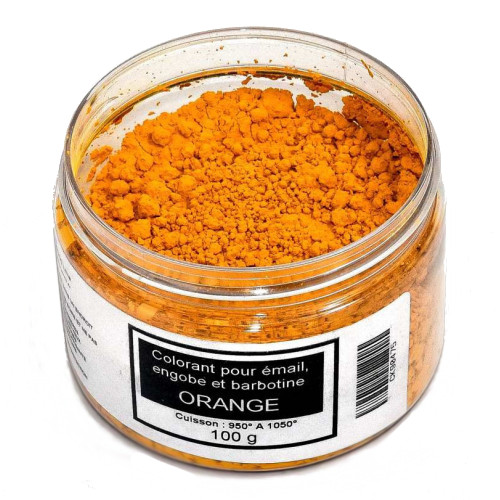 
  Colorant orange émaux & barbotine - 100g - colorant de masse ceramique - Cigale et Fourmi
  