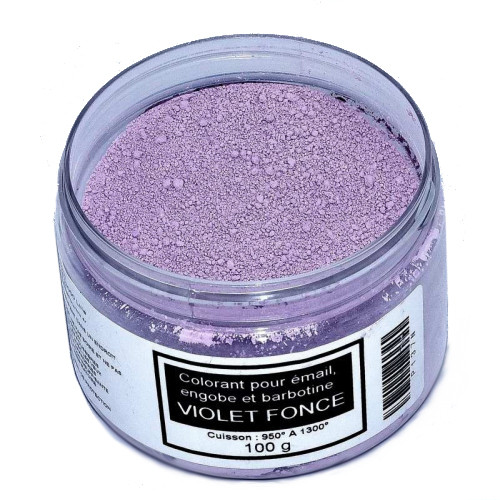 
  Colorant violet foncé émaux & barbotine - 100g - colorant de masse ceramique - Cigale et Fourmi
  