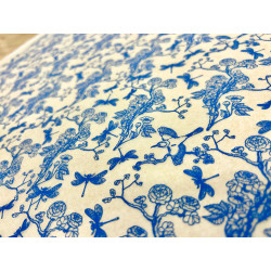 PAPIER TRANSFERT - CHINOISERIE - BLEU