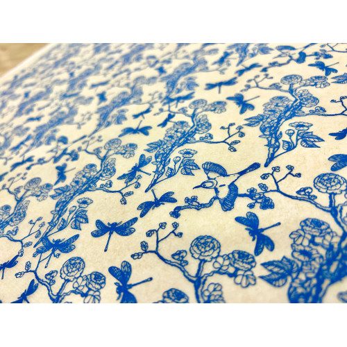 
  PAPIER TRANSFERT - CHINOISERIE BLEU - Papiers transfert - Cigale et Fourmi
