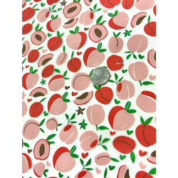 PAPIER TRANSFERT - PECHES ET CREME