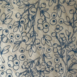 PAPIER TRANSFERT - MYRTILLES - BLEU