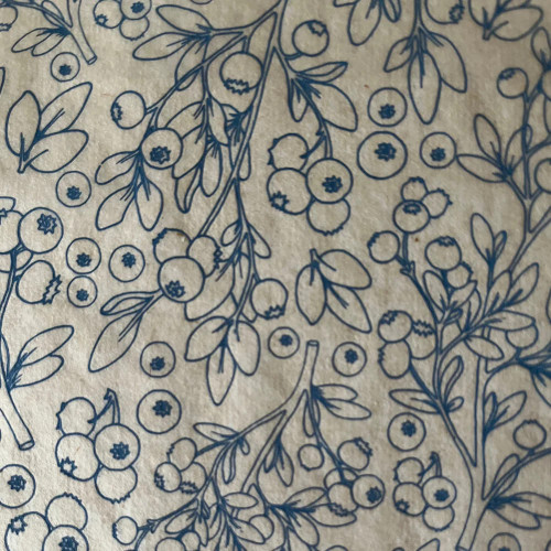 
  PAPIER TRANSFERT - MYRTILLES - BLEU - Papiers transfert - Cigale et Fourmi
