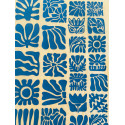 
  PAPIER TRANSFERT - FLEURS EN BOIS - BLEU - Papiers transfert - Cigale et Fourmi