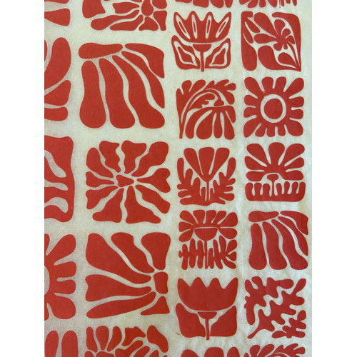 
  PAPIER TRANSFERT - FLEURS EN BOIS - ROUGE - Papiers transfert - Cigale et Fourmi