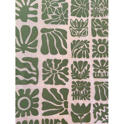
  PAPIER TRANSFERT - FLEURS EN BOIS - VERT - Papiers transfert - Cigale et Fourmi