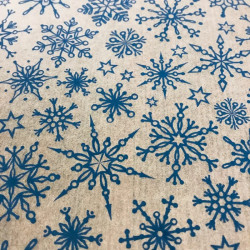 PAPIER TRANSFERT - DENTELLE DE FLOCON DE NEIGE - BLEU