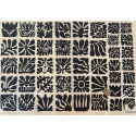 
  PAPIER TRANSFERT - FLEURS EN BOIS - NOIR - Papiers transfert - Cigale et Fourmi