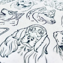 
  PAPIER TRANSFERT - CHIENS - NOIR - Papiers transfert - Cigale et Fourmi