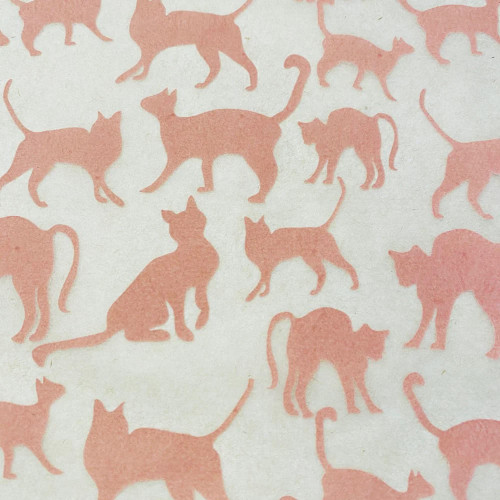 
  PAPIER TRANSFERT - CHATS - ROSE - Papiers transfert - Cigale et Fourmi