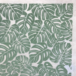 PAPIER TRANSFERT - FEUILLES DE MONSTERA - VERT
