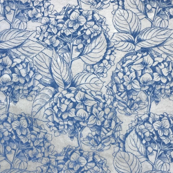 PAPIER TRANSFERT - HORTENSIA BLEU