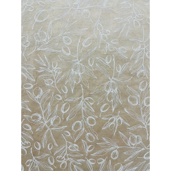 PAPIER TRANSFERT - OLIVES - BLANC