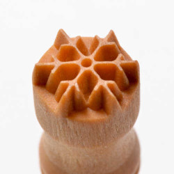 TAMPON ROND 1,5 CM - SNOWFLAKE 1