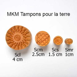 TAMPON ROND 4 CM - SUNFLOWER