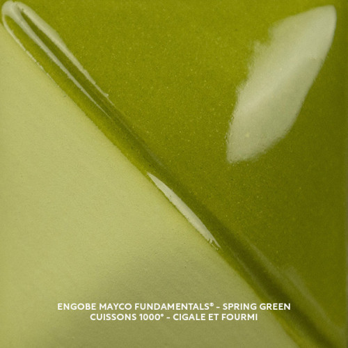 
  ENGOBE MAYCO FUNDAMENTALS - SPRING GREEN - 118 ml - Engobe liquide MAYCO FUNDAMENTALS® UNDERGLAZES 1000°C - 1280°C - Cigale et Fourmi