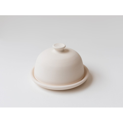 
  BISCUIT FAIENCE - BEURRIER ROND Ø 13 cm - Arts de la table - Cigale et Fourmi