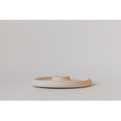 BISCUIT FAIENCE - BOUGEOIR AVEC COUPELLE