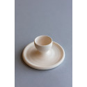 
  BISCUIT FAIENCE - COQUETIER AVEC COUPELLE - Arts de la table - Cigale et Fourmi