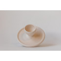 
  BISCUIT FAIENCE - COQUETIER AVEC COUPELLE - Arts de la table - Cigale et Fourmi