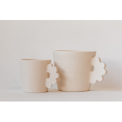 BISCUIT FAIENCE - TASSE FLEUR S