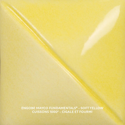 
  ENGOBE MAYCO FUNDAMENTALS - SOFT YELLOW - 118 ml - Engobe liquide MAYCO FUNDAMENTALS® UNDERGLAZES 1000°C - 1280°C - Cigale et Fourmi