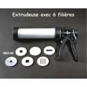 
  EXTRUDEUSE A MAIN LIVREE AVEC 6 EMBOUTS - Extrudeuses - Cigale et Fourmi