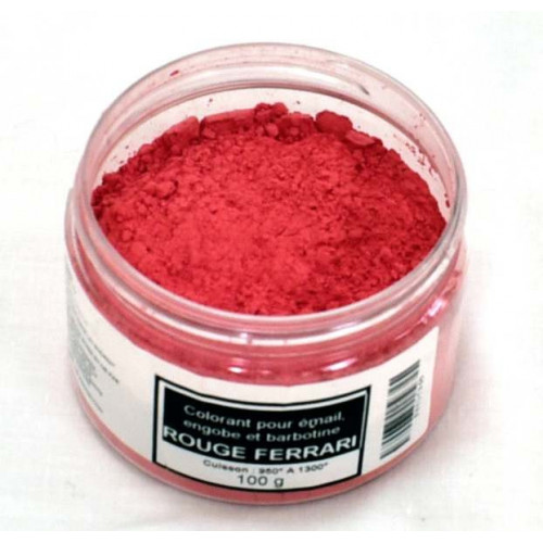 
  Colorant rouge ferrari émaux & barbotine - 100g - colorant de masse ceramique - Cigale et Fourmi
  