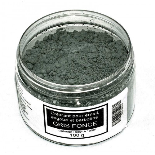 
  Colorant gris foncé émaux & barbotine - 100g - colorant de masse ceramique - Cigale et Fourmi
  