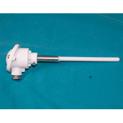CANNE PYRO FAIENCE 250 mm - AVEC TETE - COUPLE K - 1200°C
