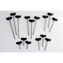 
  ENSEMBLE DE 15 TIGES ET 15 COUSSINS POUR GIFFIN GRIP - Outils Giffin Grip - Cigale et Fourmi