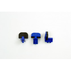 LOT DE 3 GLISSIERES BLEUES - MODELE PIECE LARGE