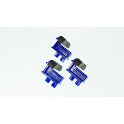 LOT DE 3 GLISSIERES BLEUES PETIT MODELE