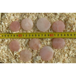 GALET DE POLISSAGE PLAT EN QUARTZ ROSE