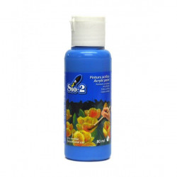 PEINTURE ACRYLIQUE BLEU CYAN 80 ml