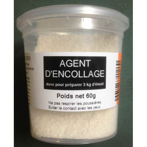 
  Agent d'encollage - Pour préparer 3 Kg émail - 60g - Émail céramique sans plomb - Cigale et Fourmi