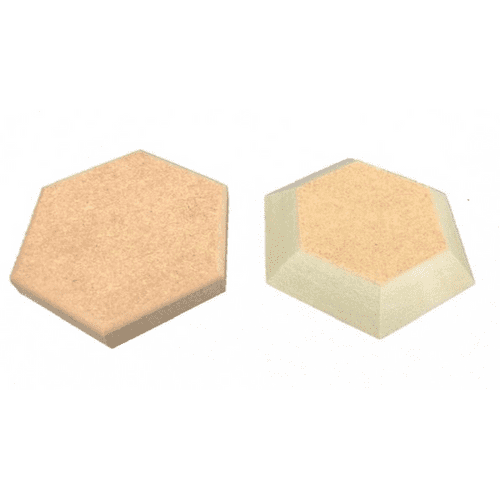 
  FORME HEXAGONALE EN MDF - TAILLE 127 mm - Moules et formes de chez Hartley & Noble - Cigale et Fourmi