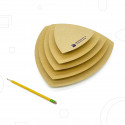 
  FORMES EN BOIS - TRIANGLE SPHERIQUE - PACK DE 5 - Moules et formes en bois GR Pottery Forms - Cigale et Fourmi