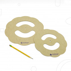 GABARIT EN BOIS DAISY- DECOR POUR BORD DE PLAT - PACK DE 2