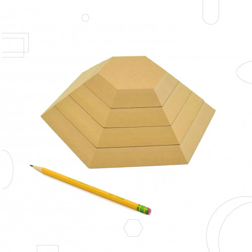 
  FORMES EN BOIS - HEXAGONAL  - PACK DE 5 - Moules et formes en bois GR Pottery Forms - Cigale et Fourmi