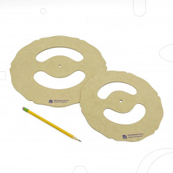 GABARIT EN BOIS POPPY - DECOR POUR BORD DE PLAT - PACK DE 2
