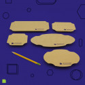 
  Formes en bois - Plateau - Pack de 5 - Moules et formes en bois GR Pottery Forms - Cigale et Fourmi