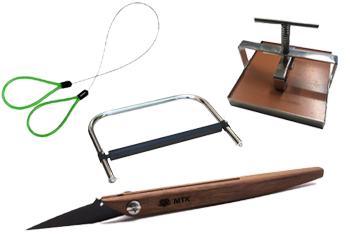 Outils de découpe : coupe argile, couteau de potier